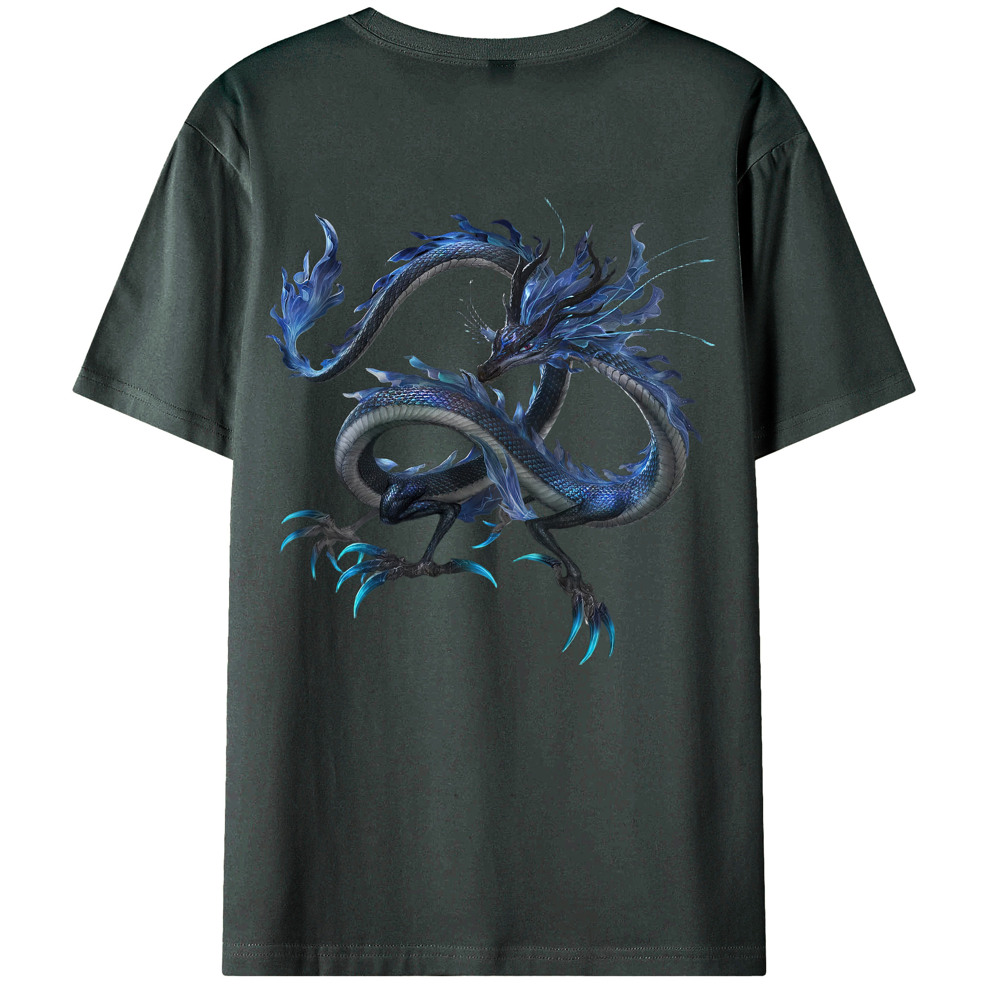 （画像用） Ne Zha 2 ナタ 魔童の大暴れ 綿100％ メンズ半袖Tシャツ（バックプリント） 通気性